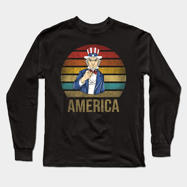American State I Want You USA Long Sleeve T-Shirt by The Agile Store
